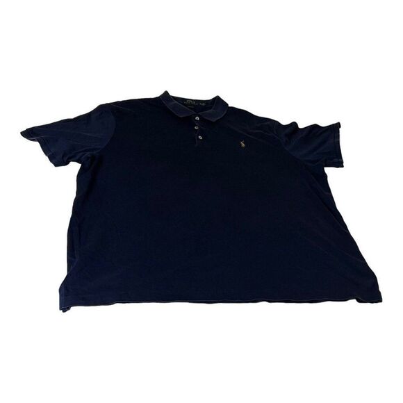 Polo Ralph Lauren Shirt Mens XXL Navy Blue Classic Fit Polo Horse Logo EUC - Picture 1 of 7